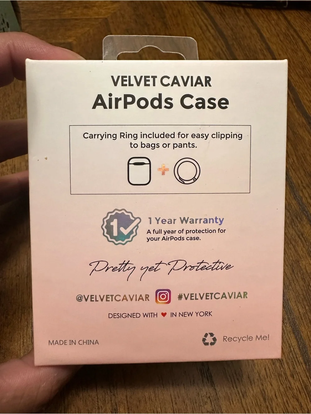 Velvet Caviar Clear AirPods Pro Case with “Coffee Please” Print